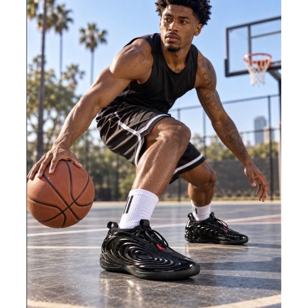 Adidas Harden Vol 10 Hellcat Sneakers Mens 18 Black Patent Basketball JR1598